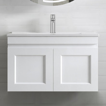 Hampton 750mm Satin White Wall Hung Single Vanity